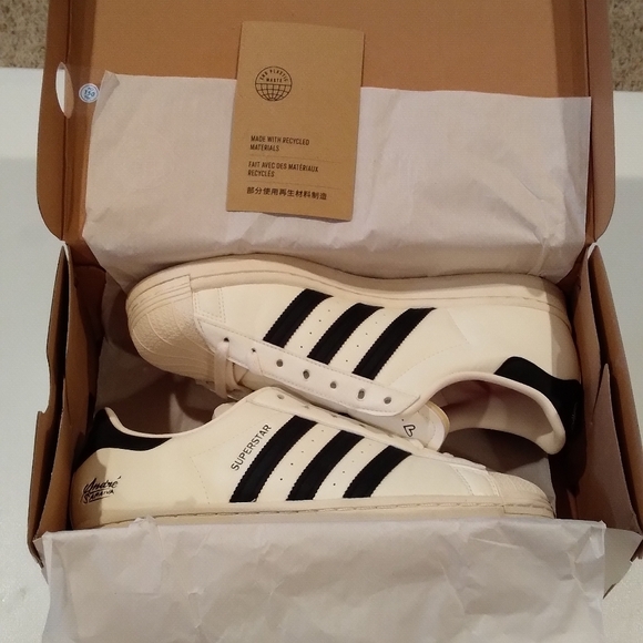 Adidas Superstar x Andre Saraiva Size 8 mens Cream and Black - Picture 3 of 9